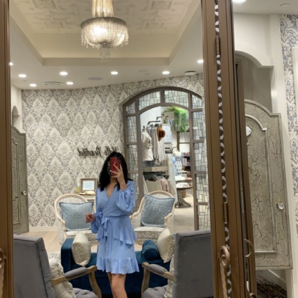 Baby blue dress